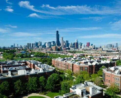 University Village Penthouse loft condo with awesome Chicago views.