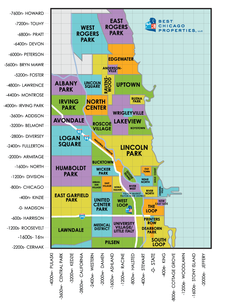 chicago neighborhood map with streets Chicago Neighborhood Guide Chicago Neighborhood Map With Streets chicago neighborhood map with streets