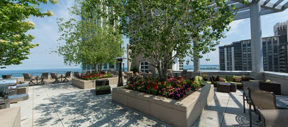 Condo With Views Of Lakeshore East Park 201 North Westshore Drive - roof deck