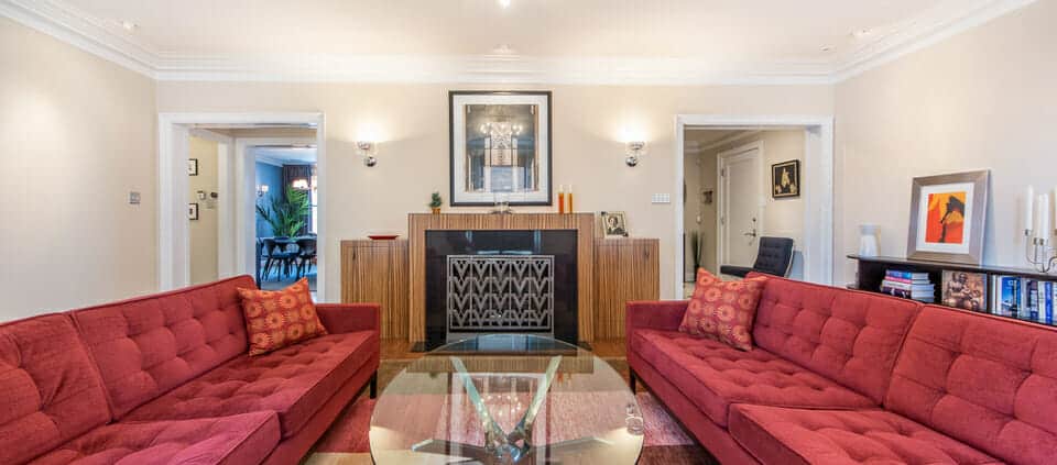 classic Lakeshore Drive condo - living room