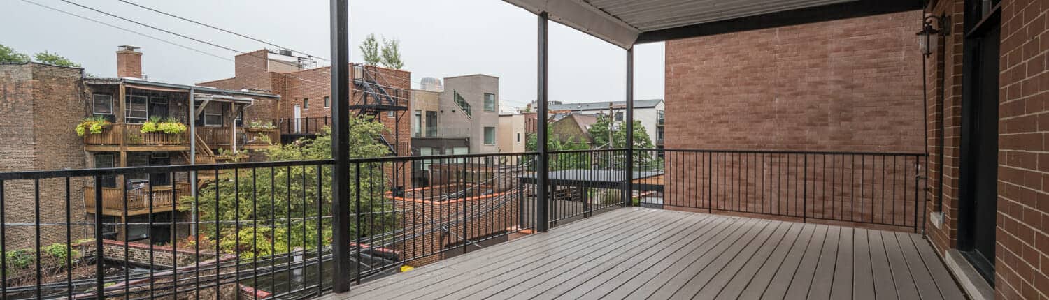 Private covered deck