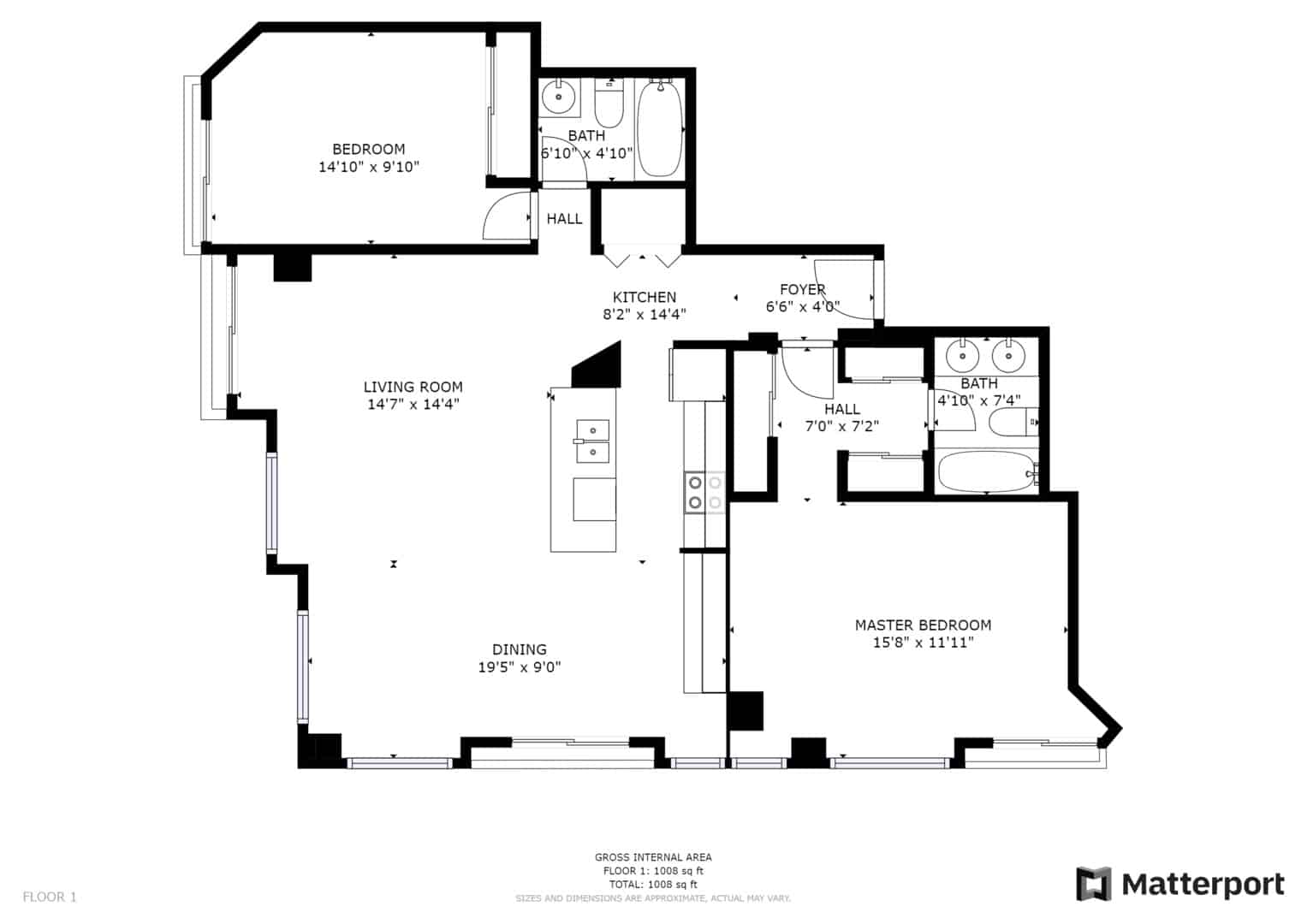 Floor Plan for 345 W Fullerton, #1908, Chicago, IL 60614